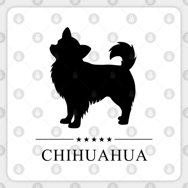 Long Haired Chihuahua Black Silhouette Longhaired Chihuahua Sticker